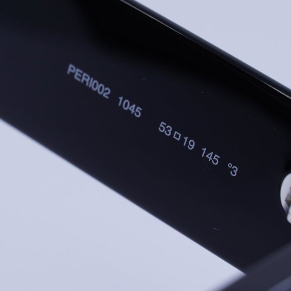 Palm Angels PERI002 PALM 1045 Sunglasses Black Rectangle Frame, Blue Lenses - Picture 9 of 10